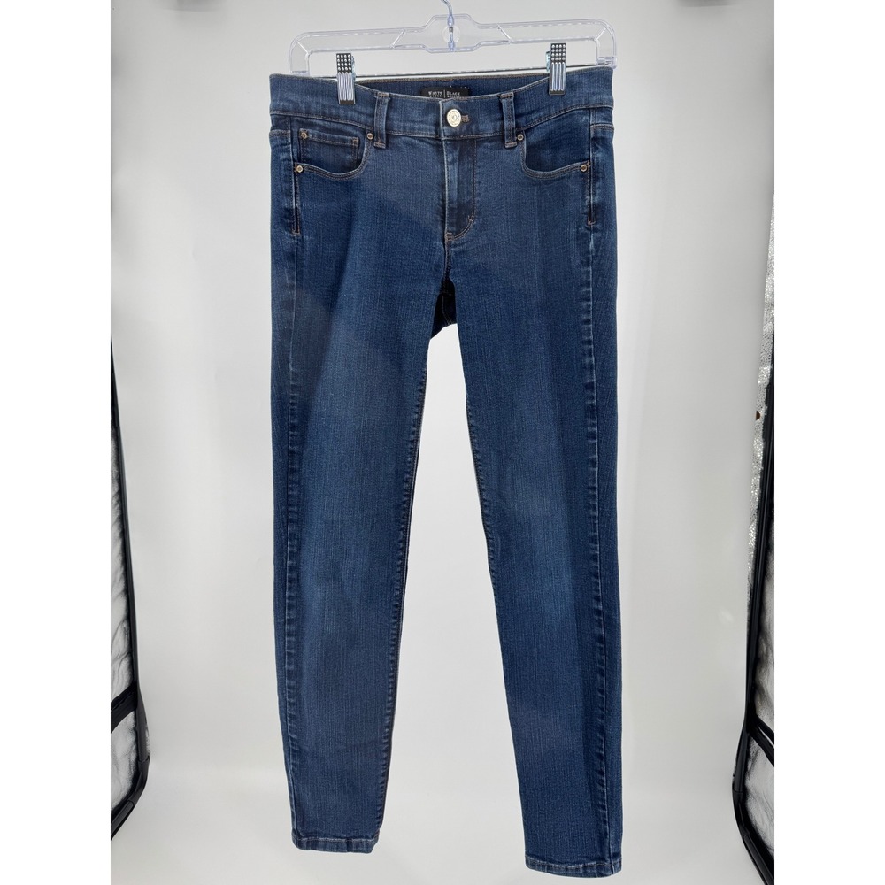 White House Black Market Skinny Jeans Dark Wash Blue Denim Mid Rise Women Size 4
